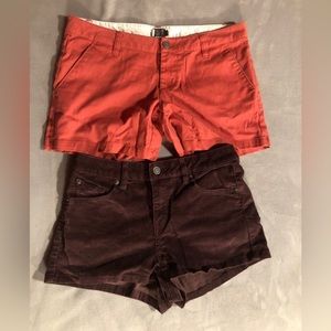 2 Pairs Volcom Shorts size 5